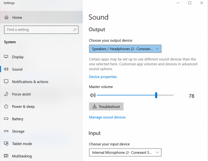 PC Sound Settings Use this Device