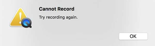Quicktime Cannot Record