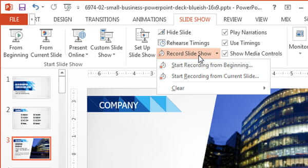 Record A Powerpoint Presention Via Slide Show