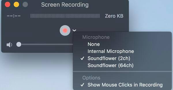 Screen recording button