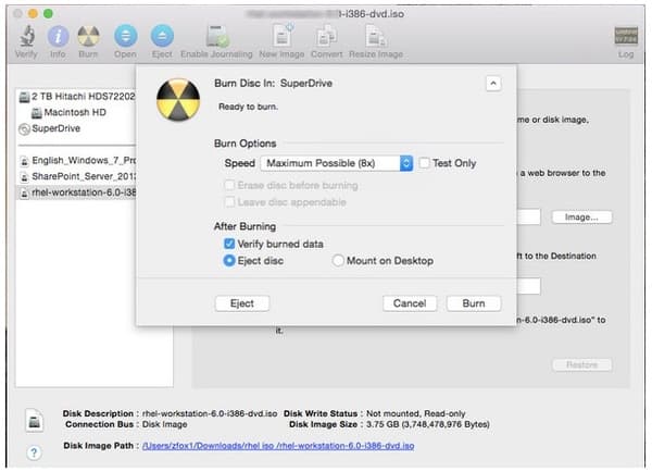 Burn ISO to DVD on Mac with Disk Utility