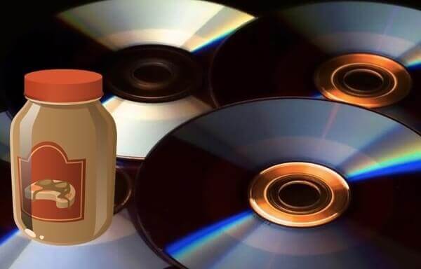 Fix scratched DVD with peanut butter