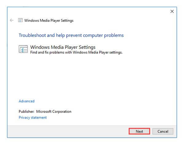 Run Windows Media Player Settings