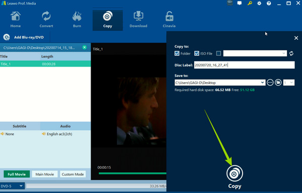 Copie Blu-ray de Leawo