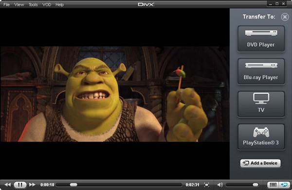 Odtwarzacz Divx plus