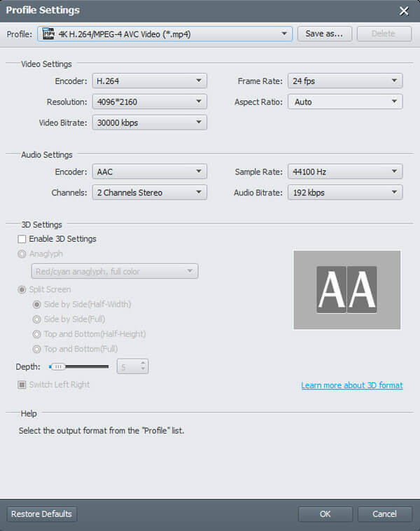 Vyladit parametry