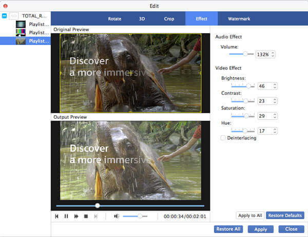 Editar efecto blu-ray
