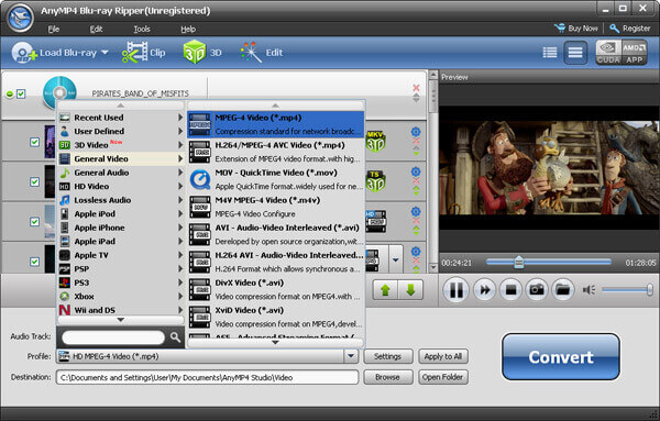 Загрузить профиль Blu-ray MP4