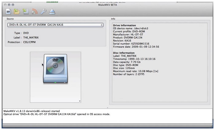 Makemkv Select DVD