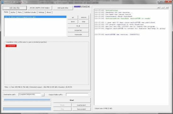 Software pro tvorbu Blu-ray disků Multiavchd
