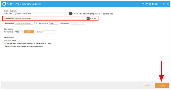 Bluraymaster DVD Creator Сохранить как ISO