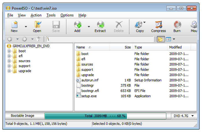 Интерфейс Poweriso