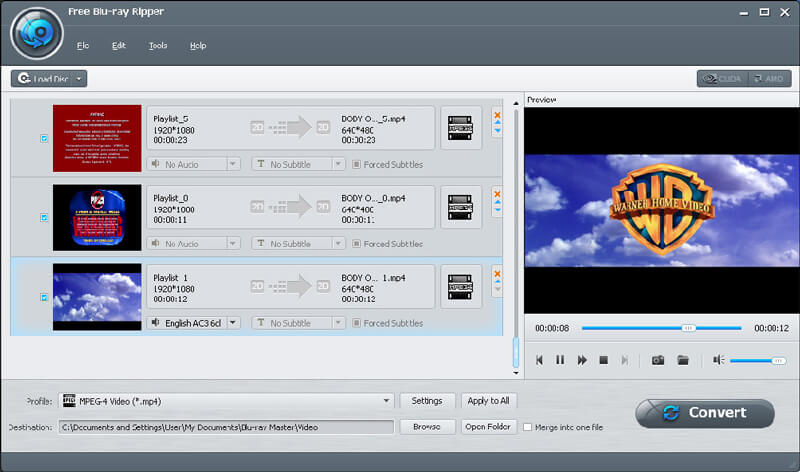 Blu-ray Master Free Blu-ray Ripper screenshot Blu-ray Master Free Blu-ray Ripper screenshot