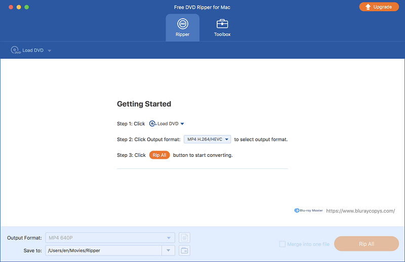 Blu-ray Master Free DVD Ripper for Mac Screenshot