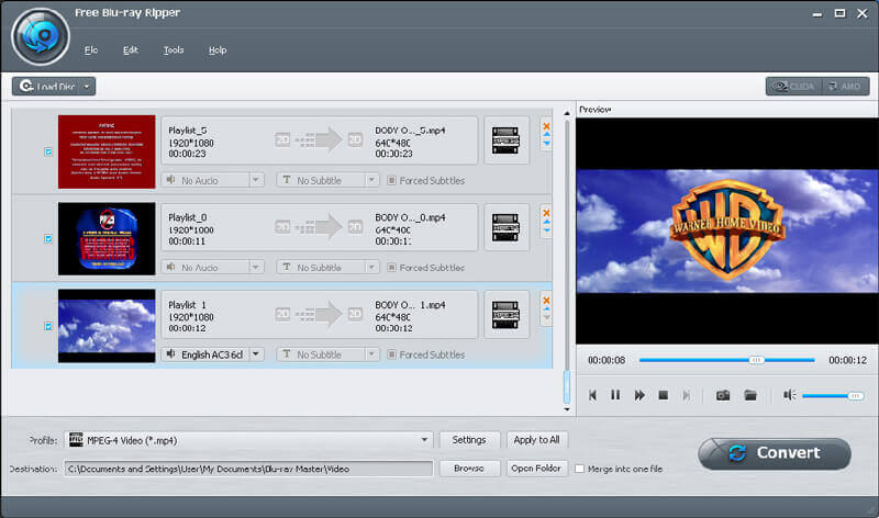 Blu-ray Master Free DVD Ripper screenshot Blu-ray Master Free DVD Ripper screenshot