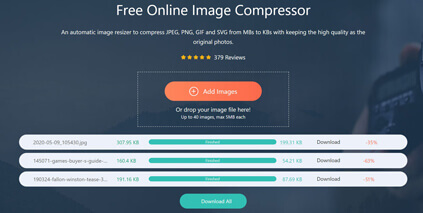 compresser et télécharger des images