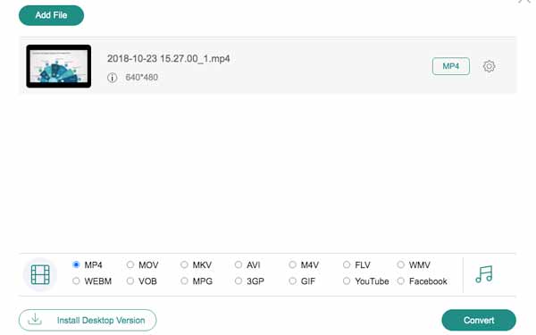 Ajouter un fichier MKV au convertisseur en ligne