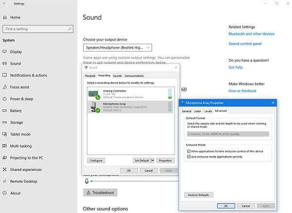 Fix Audacity n'enregistre pas Windows