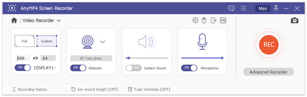 Registrazione webcam personalizzata