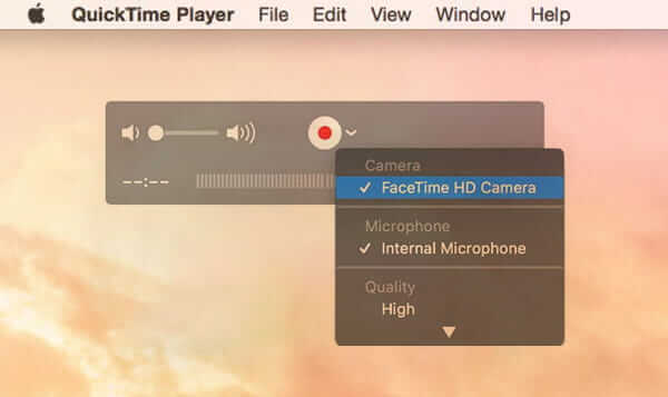 Enregistreur de webcam pour Mac Quicktime