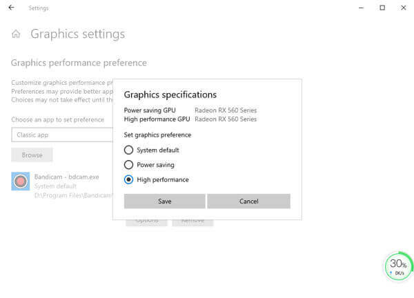 Configuraciones gráficas