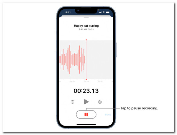iOS-tallennus äänimuistion avulla