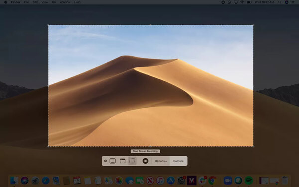 Enregistrement d'écran sur Mac avec capture d'écran