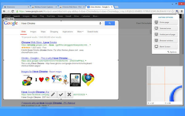 Nimbus-skjermbilde for Chrome