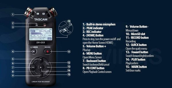 Tascam mejor grabadora para conferencias