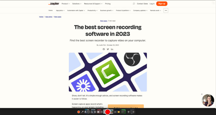 Zappy Screen Recorder pro Windows 10