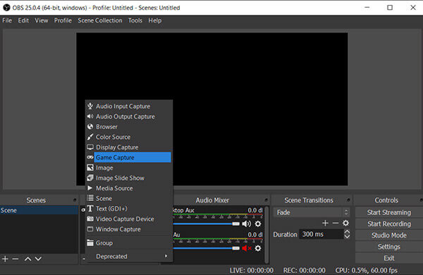 OBS source game capture