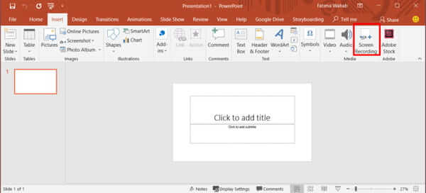 Screen Recording In Powerpoint