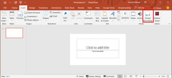 Schermopname in PowerPoint