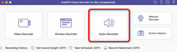 Choisissez la fonction enregistreur audio