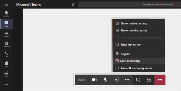 Indítsa el a Microsoft Teams értekezlet rögzítését