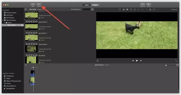 imovie 10.1.4 external camera