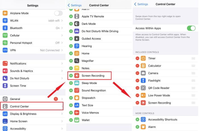 設定 コントロールセンター スクリーンレコーダーを追加 iPhone