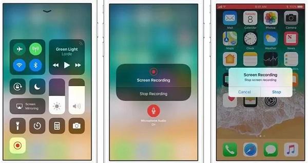 iOS ingebouwde schermrecorder