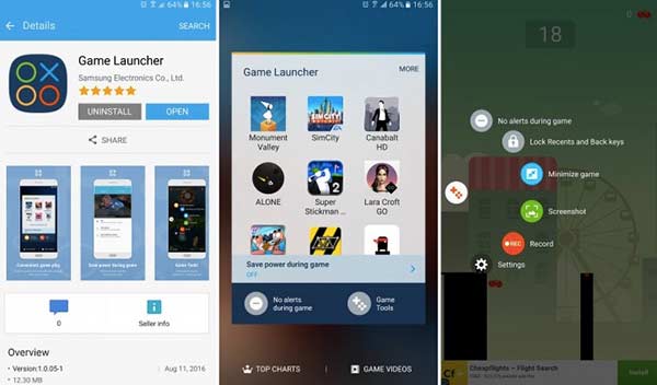 Registra Samsung con Game Launcher