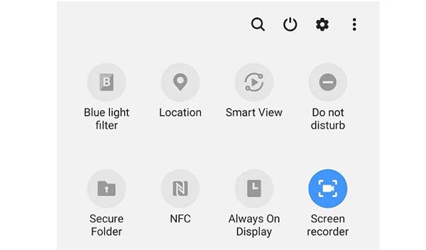 Bildschirmrekorder auf Samsung
