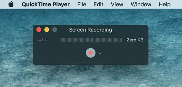 Quicktime képernyőfelvétel