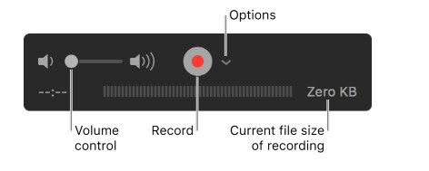 Démarrez l'enregistrement quicktime