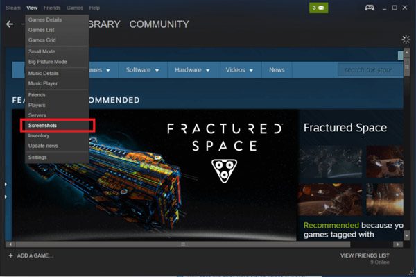 Steam képernyőkép-kezelő