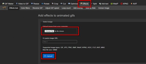 Effects Choose Files GIF