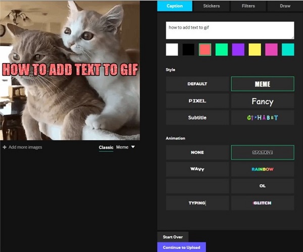 Giphy Add Text