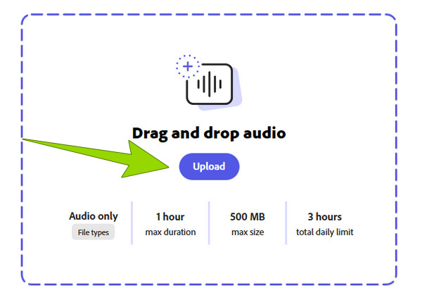 Adobe Podcast upload fil