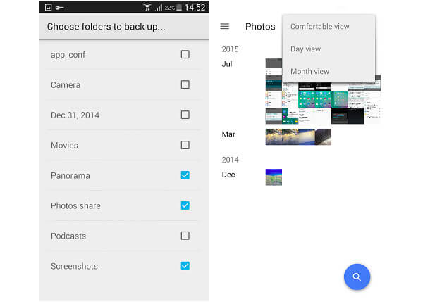 backup di foto android su google foto