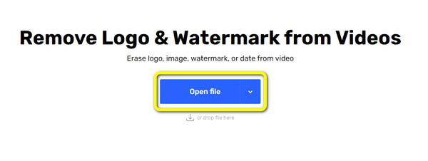 Abra o arquivo removedor de marca d’água online