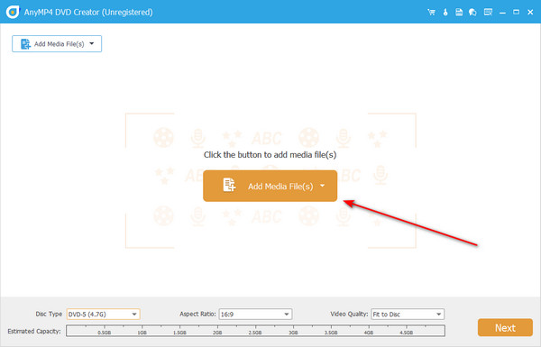 Interface du programme AnyMP4