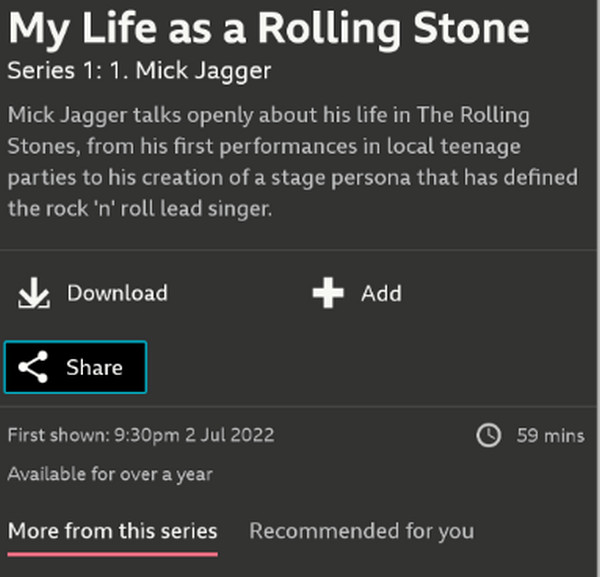 BBC iPlayer Łatwe udostępnianie